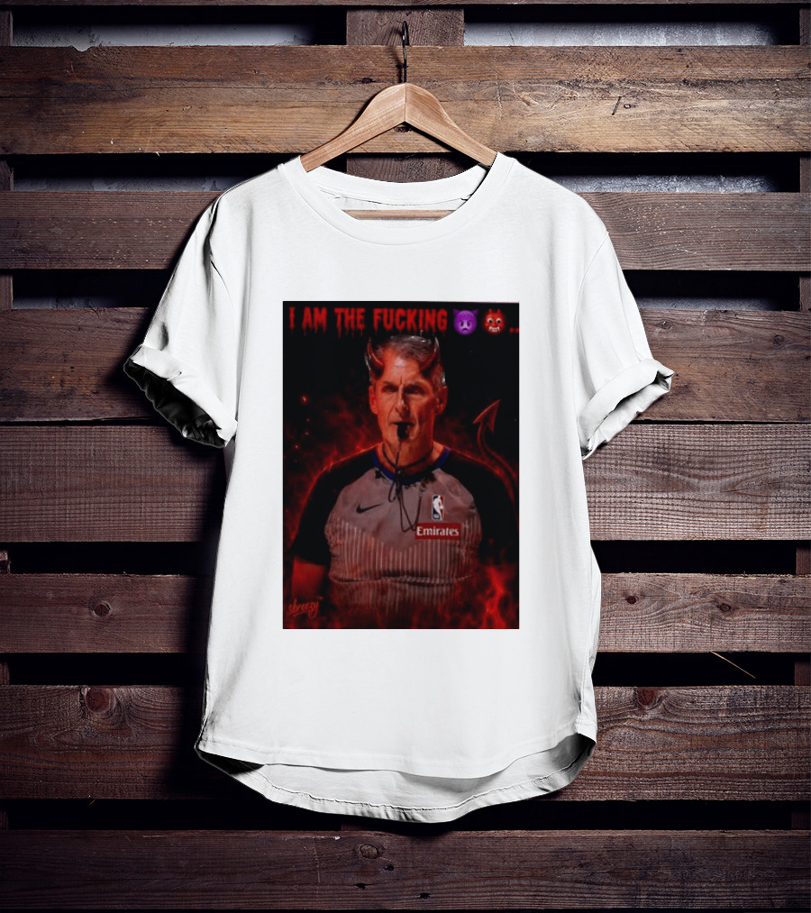 I Am The Fucking Emoji Devil Scott Foster NBA Referee Emirate T-Shirt