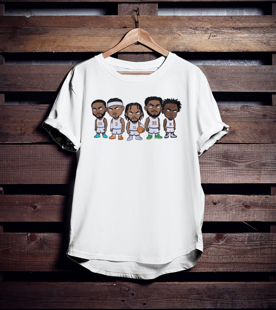 New York Knicks Chibi Basketball Players 25 3 11 32 8 T-Shirt