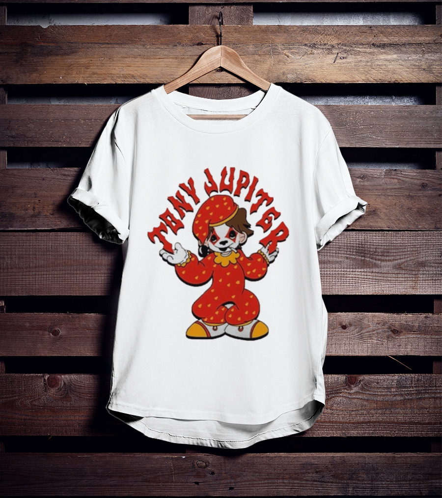 Tony Jupiter Clown Costume Red With White And Yellow T-Shirt