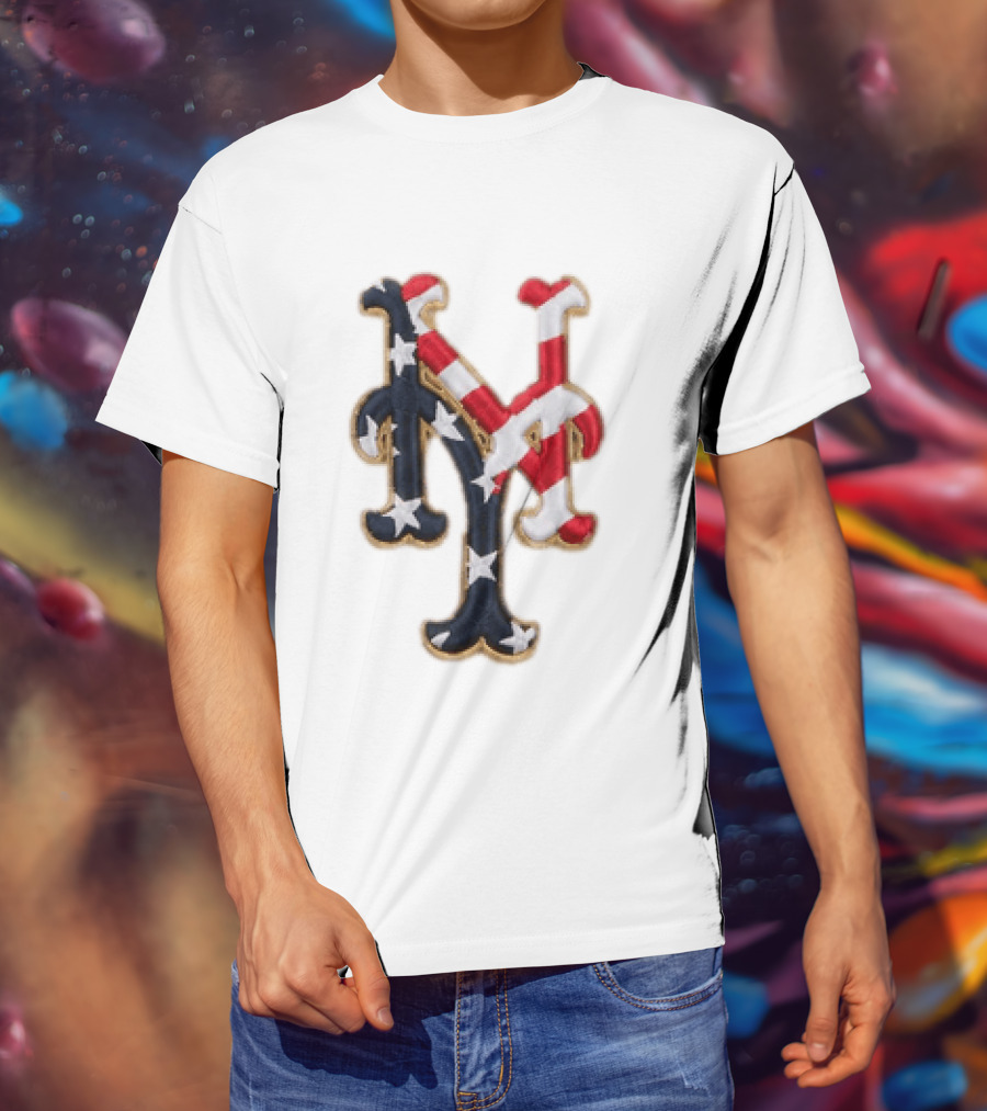Mets American Flag Stars And Stripes Fourth Of July T-Shirt