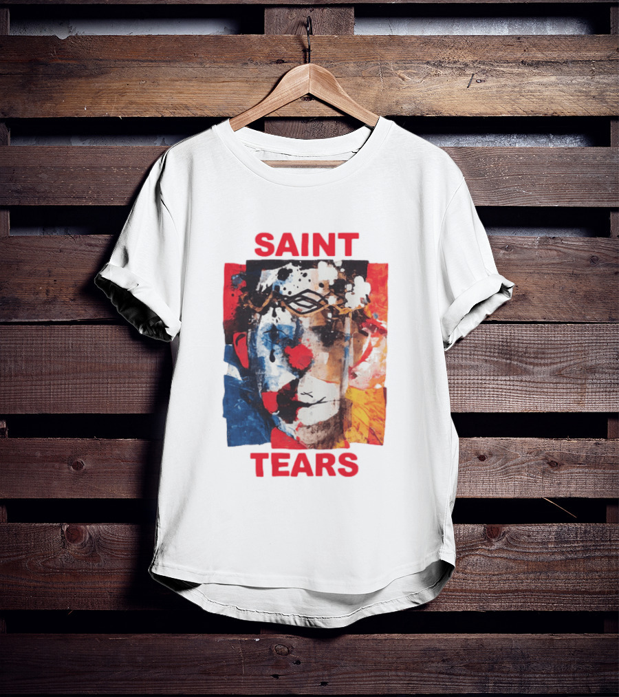 Miles McBride Saint Tears Colorful Artistic Face T-Shirt