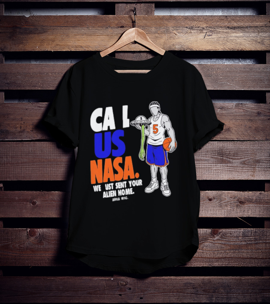 CA I US NASA We Just Sent Your Alien Home Basketball Player T-Shirt