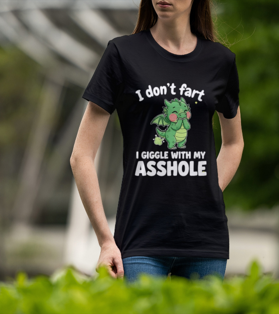 Dragon Humor I Don't Fart I Giggle With My Asshole T-Shirt