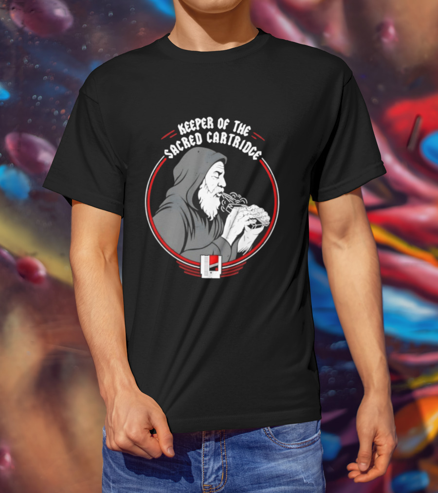 Keeper Of The Sacred Cartridge Gaming System Old Monk T-Shirt