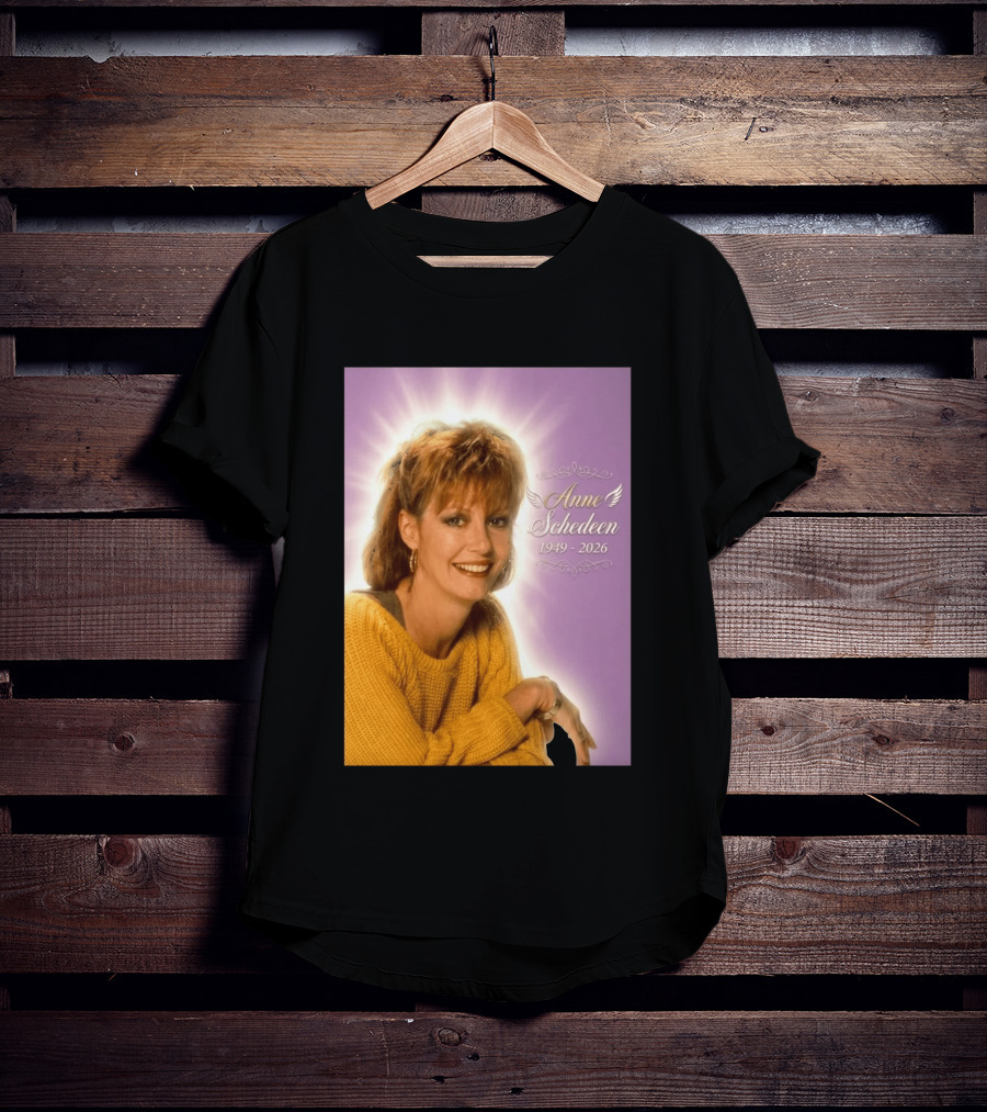 Anne Schedeen 1949 2026 Memorial Image With Angel Wings T-Shirt