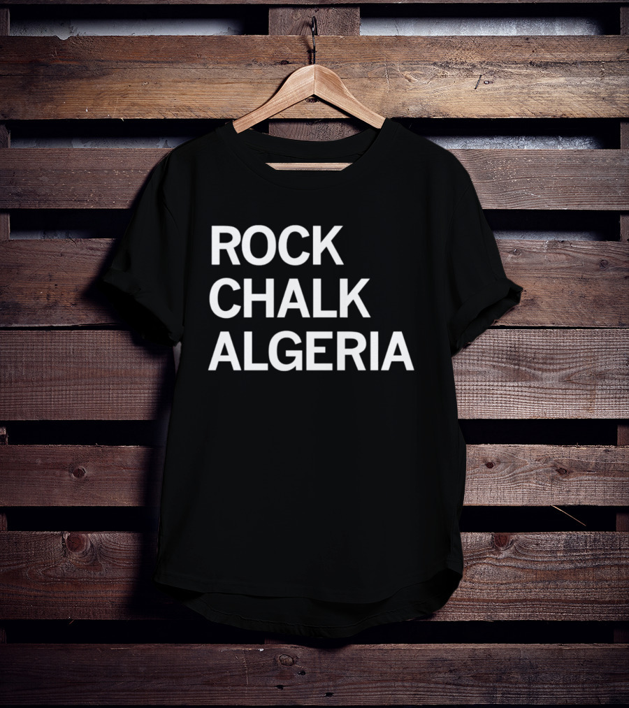 Rock Chalk Algeria Bold White T-Shirt
