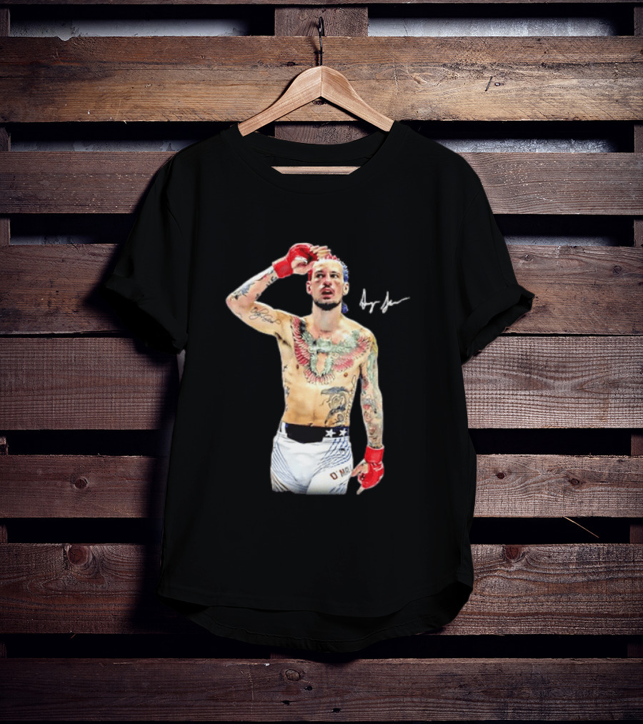 Sean O'Malley UFC MMA Fighter Autographed Pose T-Shirt