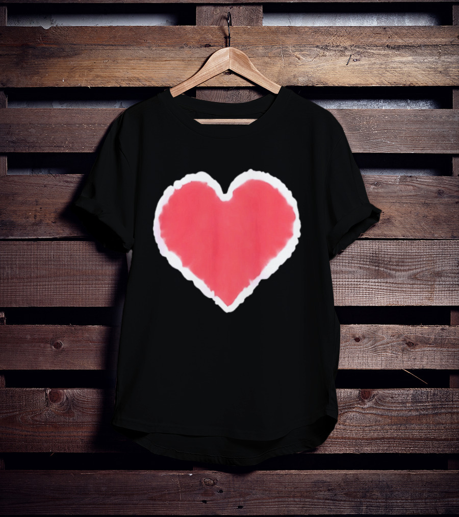 Tie Dye Heart Red Paint Splash T-Shirt