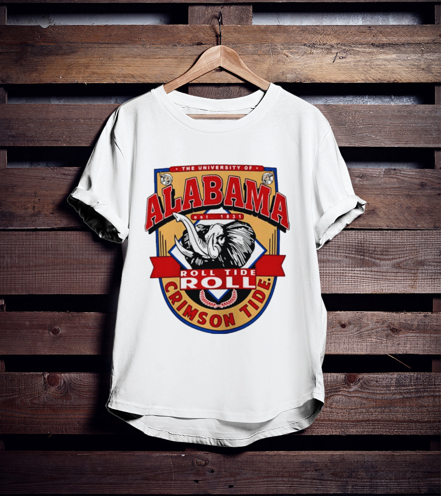 The University Of Alabama Crimson Tide Est 1831 Roll Tide Roll Elephants T-Shirt