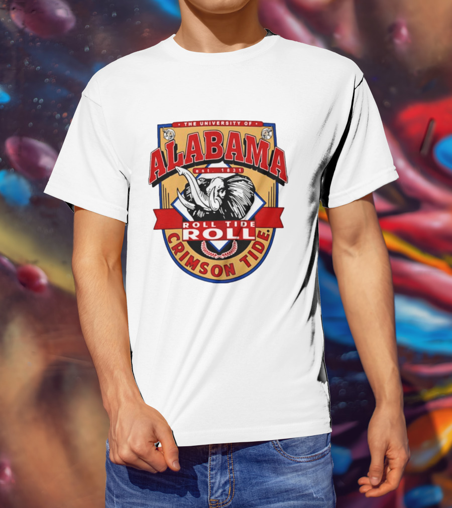 The University Of Alabama Crimson Tide Est 1831 Roll Tide Roll Elephants T-Shirt