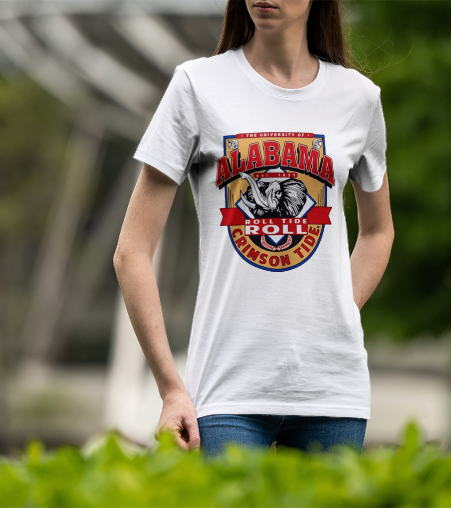 The University Of Alabama Crimson Tide Est 1831 Roll Tide Roll Elephants T-Shirt