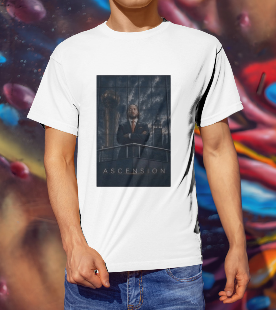 Ascension Jalen Brunson 2026 NBA Champs Trophy Victory Skyline T-Shirt