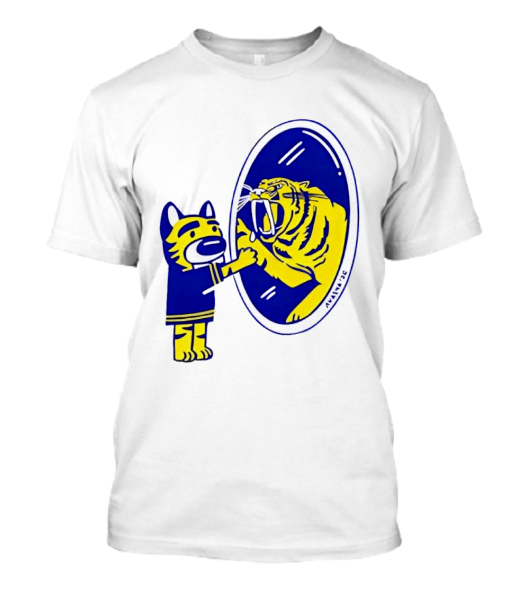 Gnash Predators Sabretooth Tiger Mirror Reflection T-Shirt
