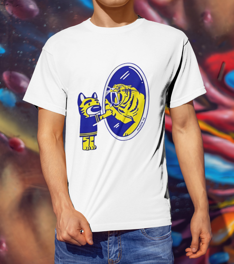 Gnash Predators Sabretooth Tiger Mirror Reflection T-Shirt