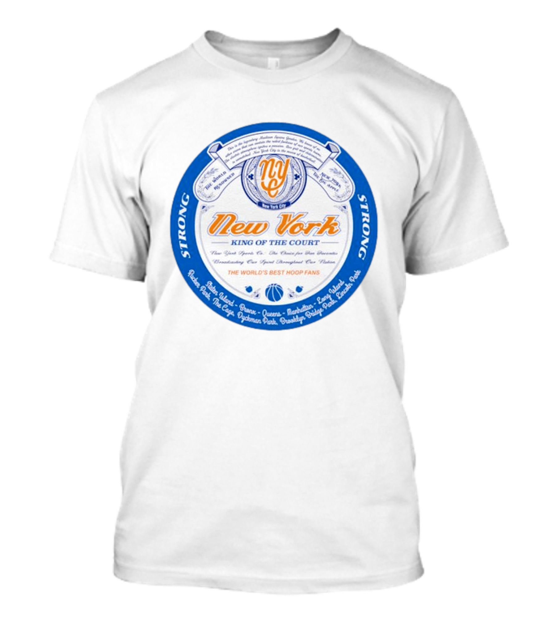 New York King Of The Court Basketball Club Madison Square Garden Sports T-Shirt