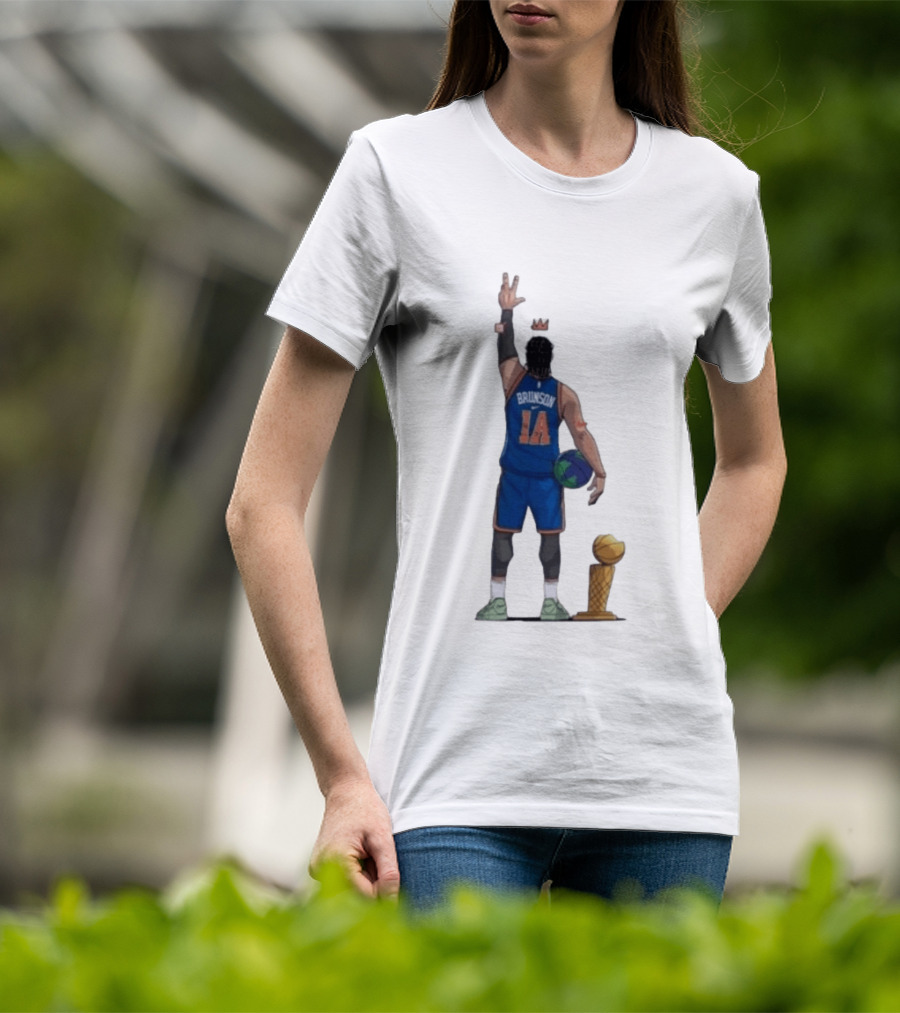 Jalen Brunson 1a Ayooo Becky Trophy 2026 NBA Basketball Knicks Sports T-Shirt