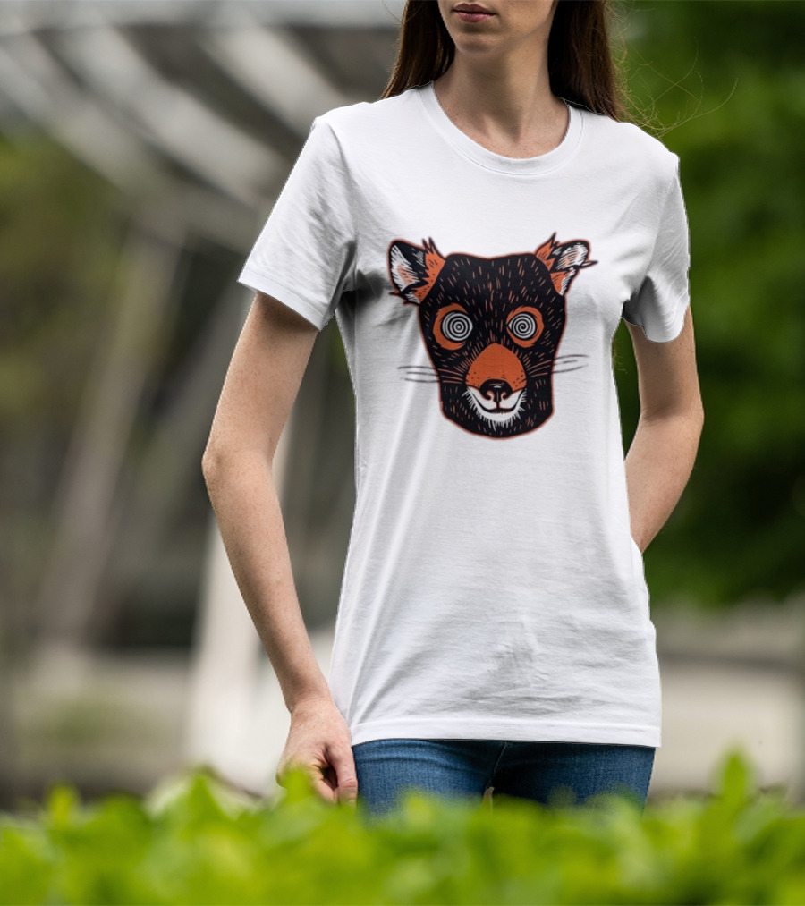 Tasmanian Devil Hypnotized Spiral Eyes Wildlife T-Shirt