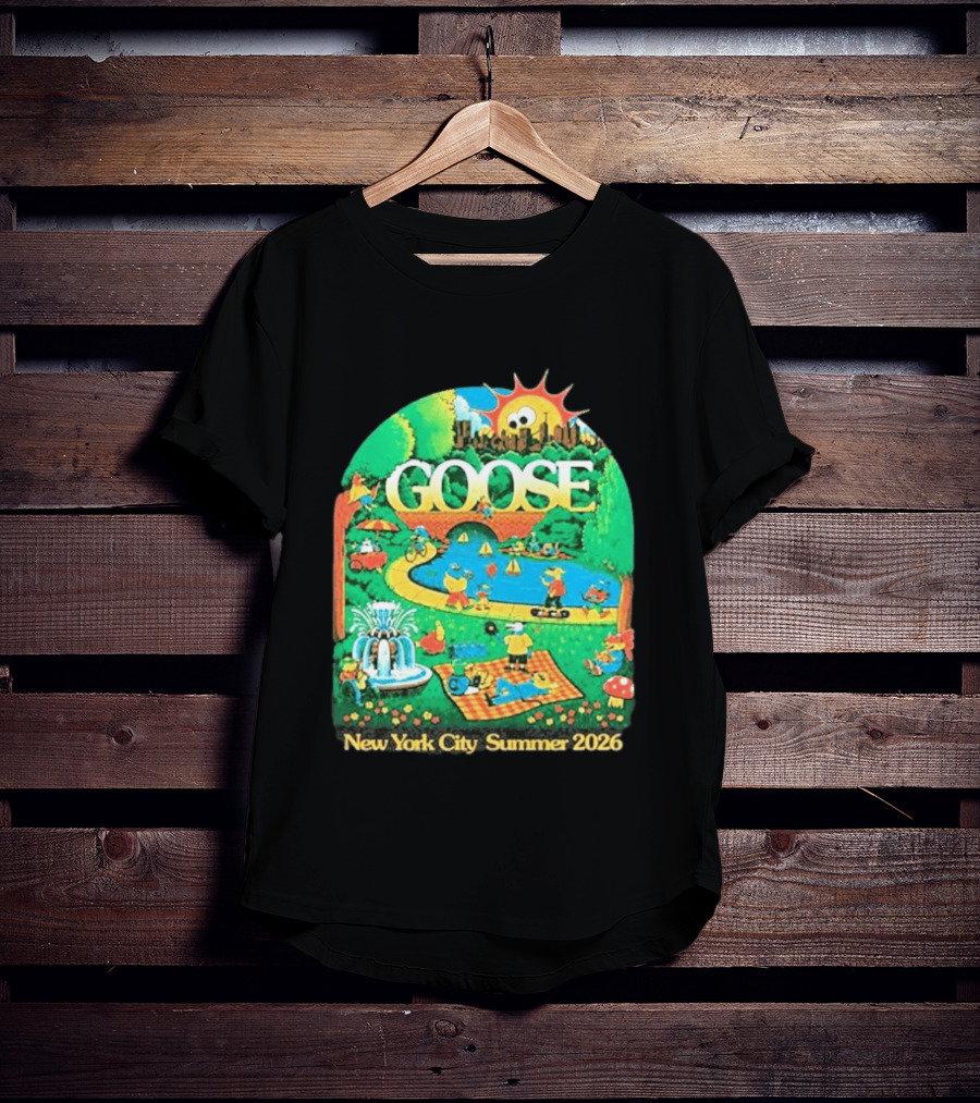 Goose New York City Central Park Summer 2026 Fun Scene T-Shirt
