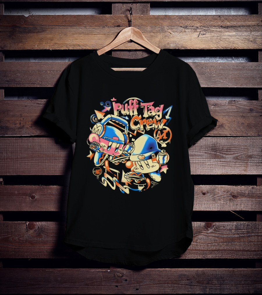 Kirby Puff Tag Crew Retro Graffiti T-Shirt