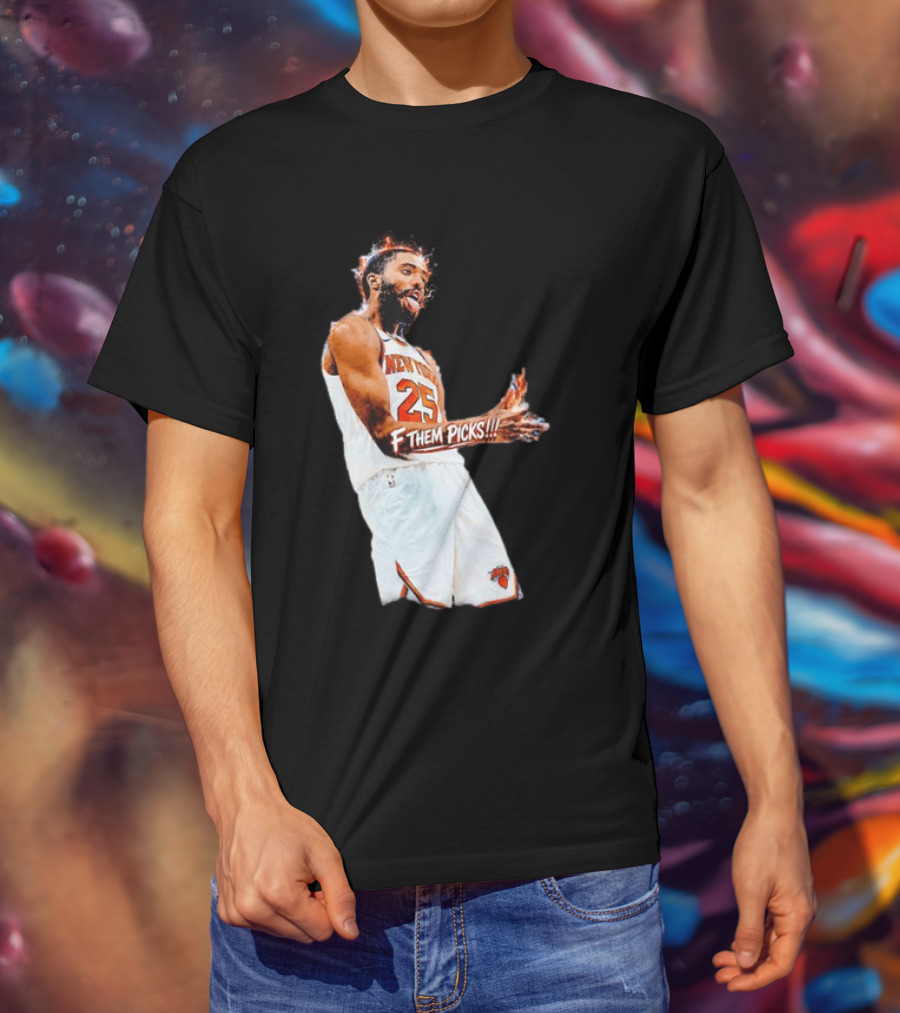 Mikal Bridges New York Knicks 25 F Them Picks T-Shirt