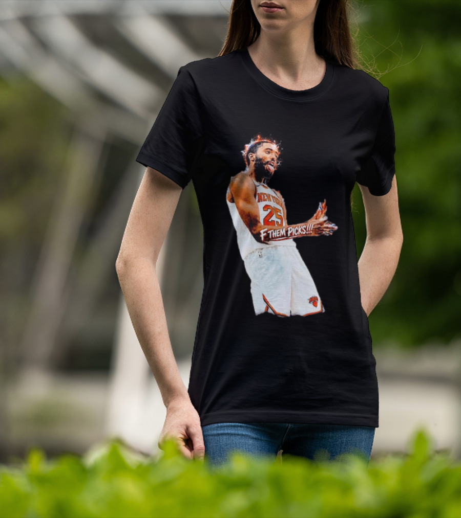 Mikal Bridges New York Knicks 25 F Them Picks T-Shirt