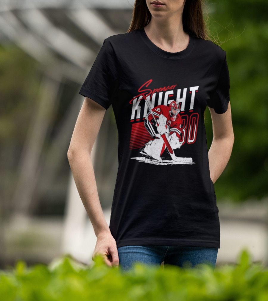 Florida Panthers Spencer Knight Number 30 NHL Stripes T-Shirt