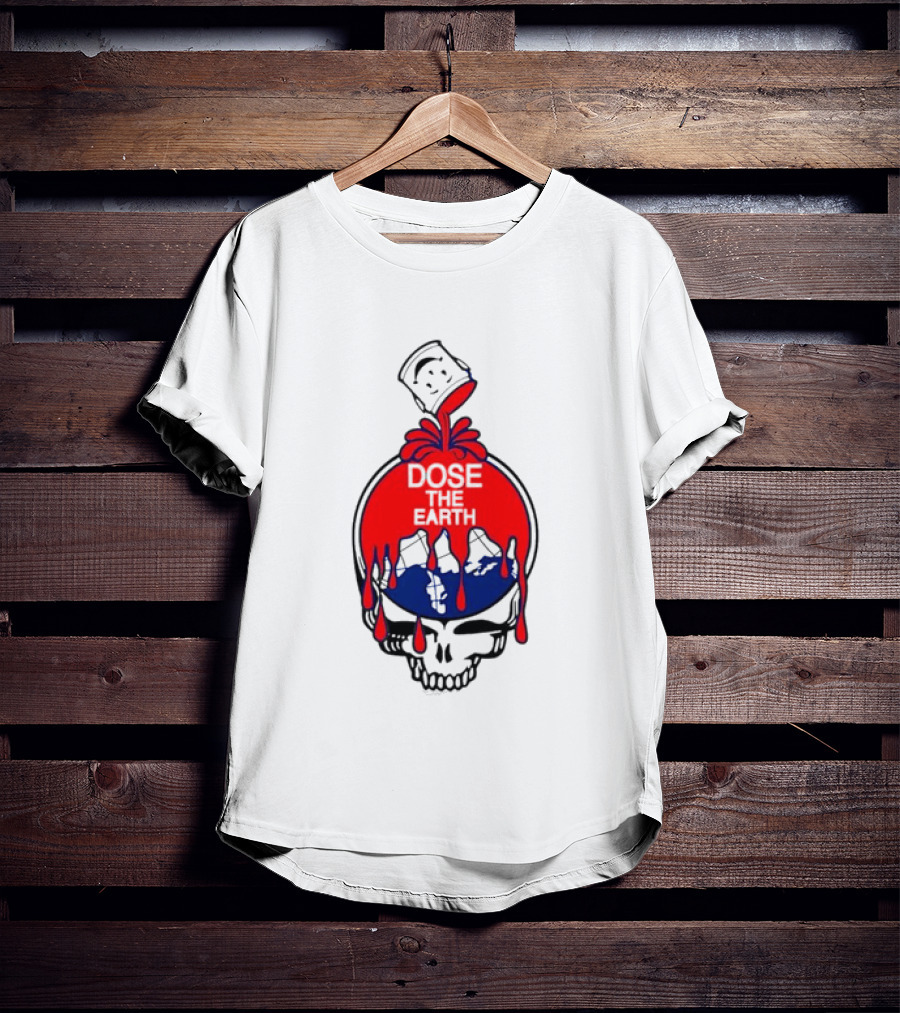 Steal Your Face Grateful Dead Dose The Earth Kool Aid Man Skull T-Shirt