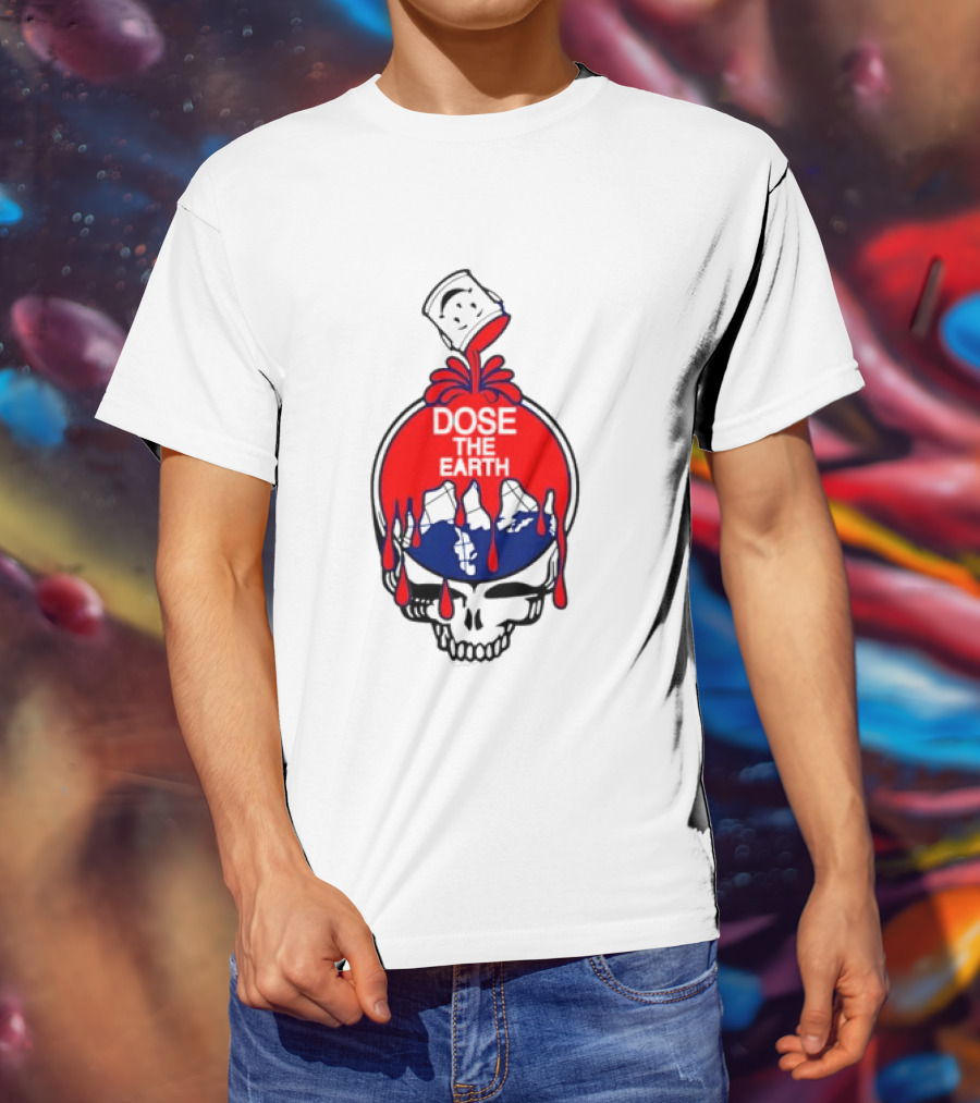 Steal Your Face Grateful Dead Dose The Earth Kool Aid Man Skull T-Shirt