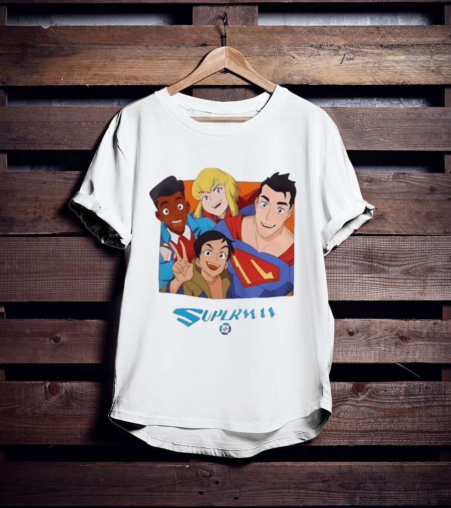 Superman Jimmy Olsen Lois Lane Supergirl My Adventures With Superman Animation Series Characters T-Shirt