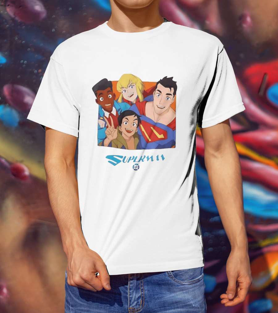 Superman Jimmy Olsen Lois Lane Supergirl My Adventures With Superman Animation Series Characters T-Shirt