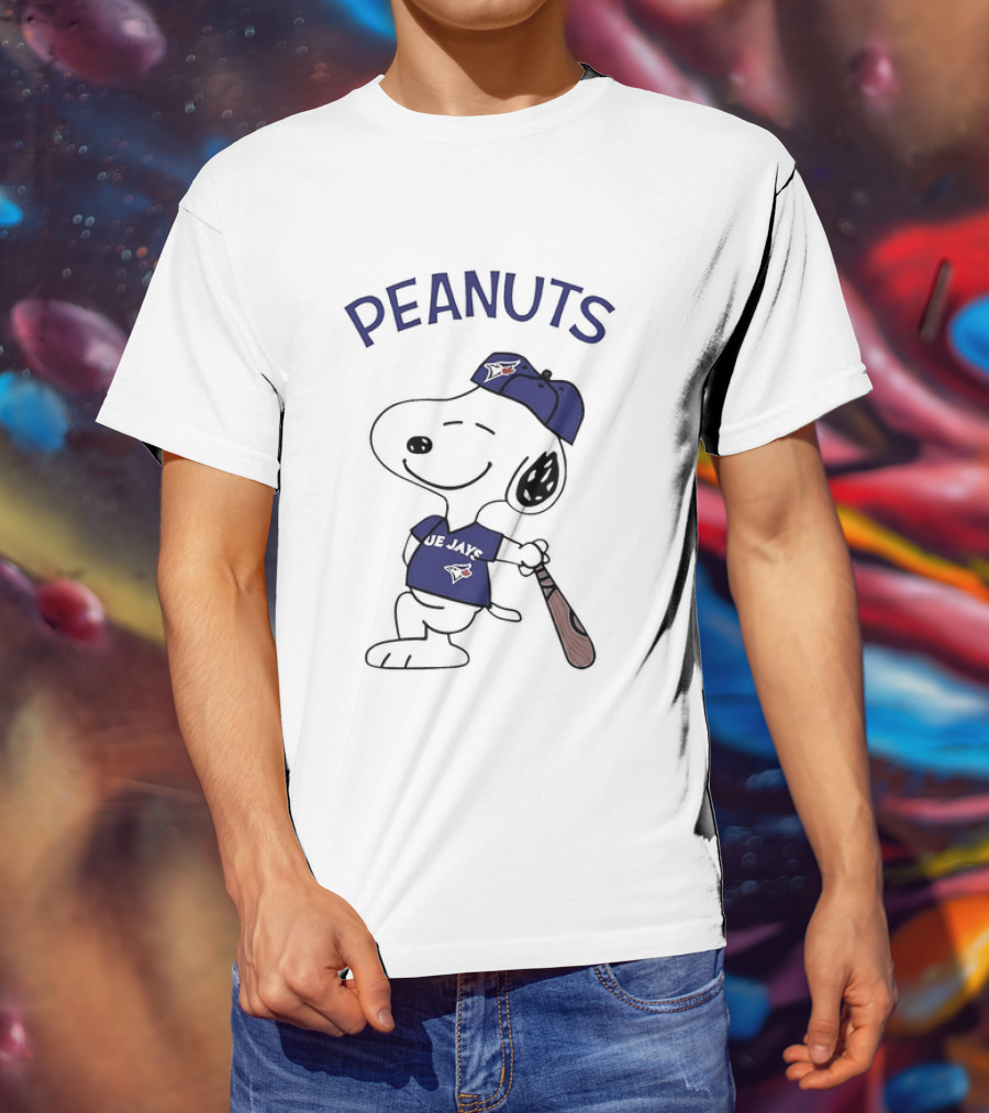 Toronto Blue Jays Peanuts Snoopy Baseball Fan T-Shirt