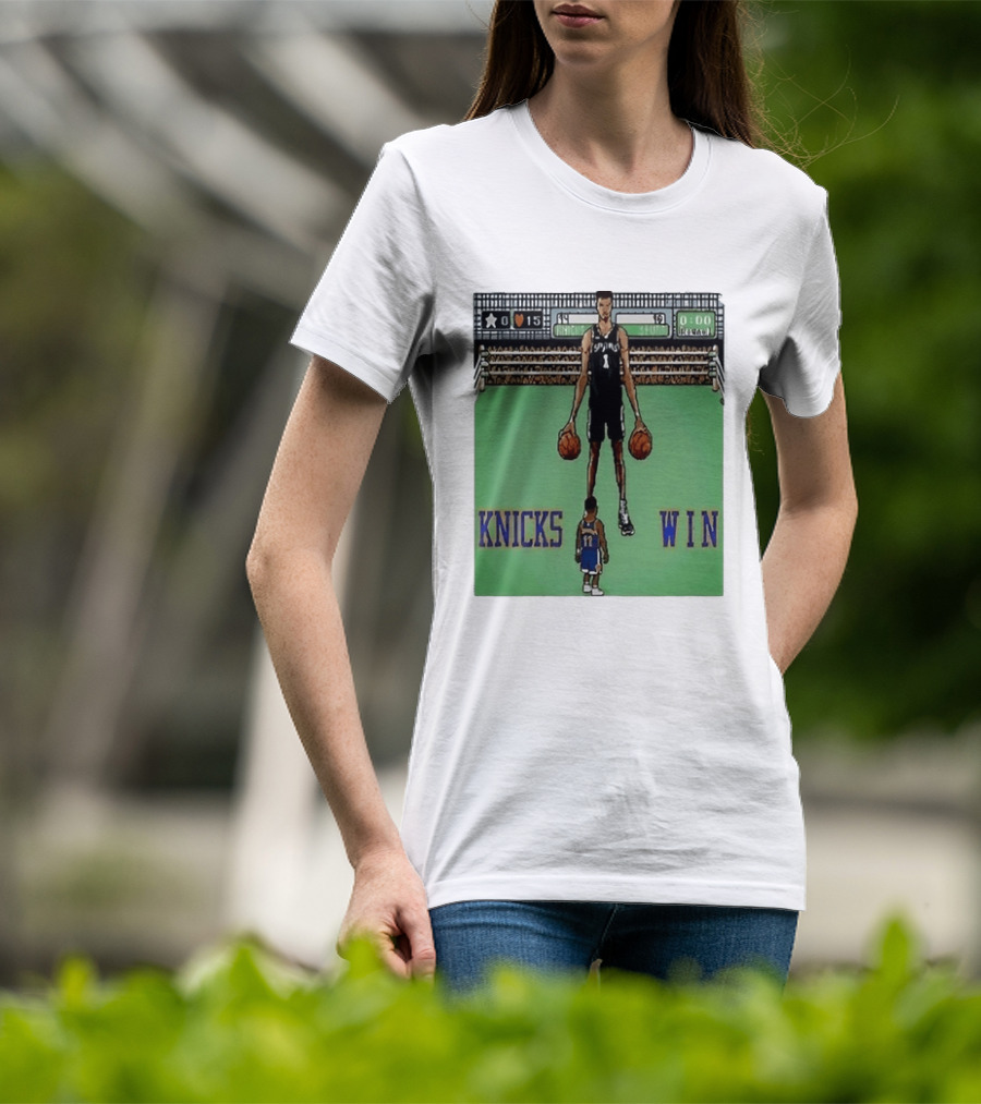 Victor Wembanyama San Antonio Spurs Jalen Brunson New York Knicks Win NBA Game T-Shirt