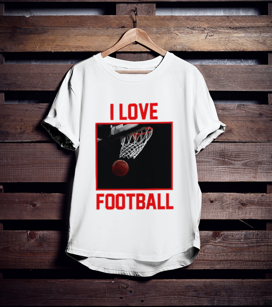 I Love Football Basketball Meme Sports T-Shirt