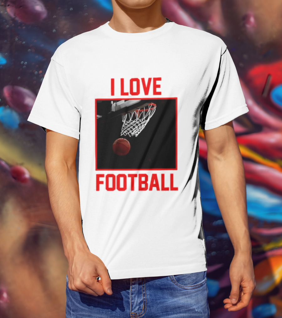 I Love Football Basketball Meme Sports T-Shirt