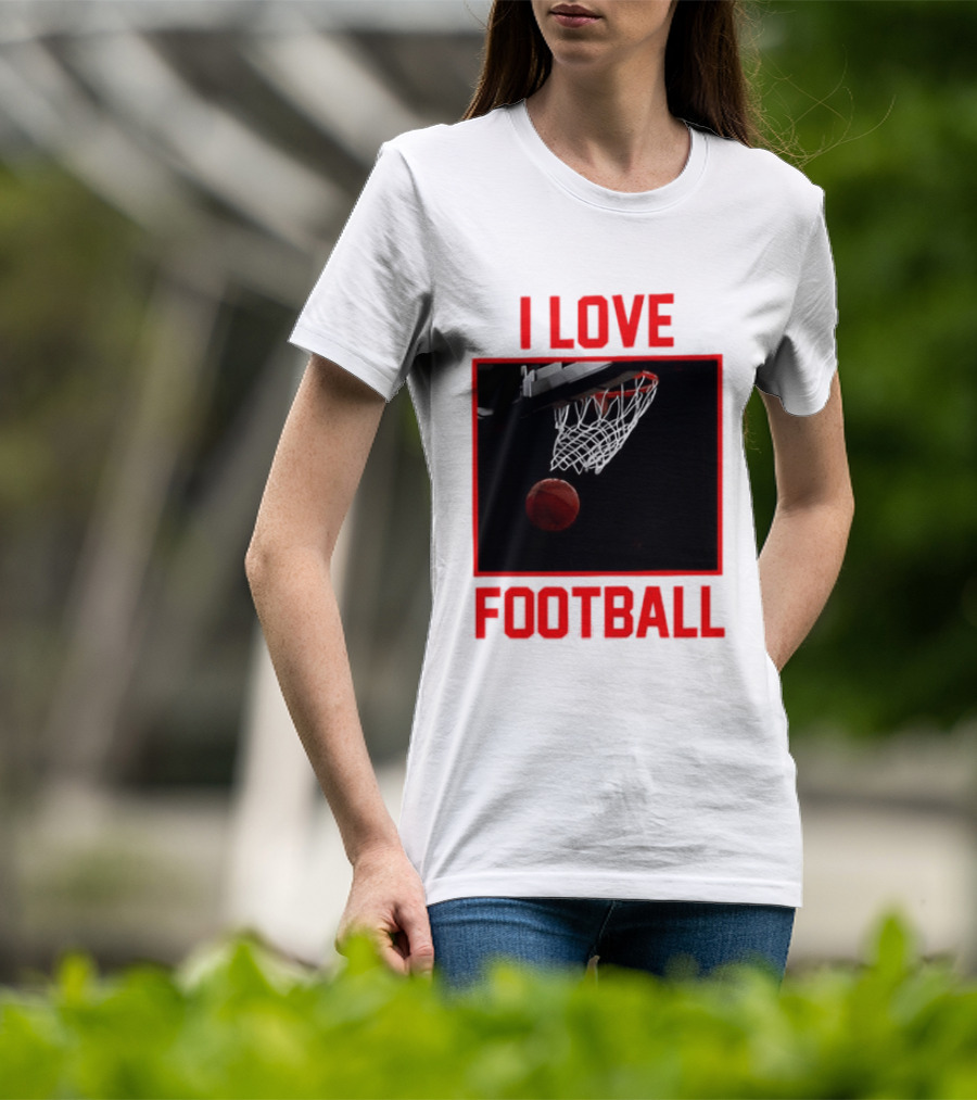 I Love Football Basketball Meme Sports T-Shirt