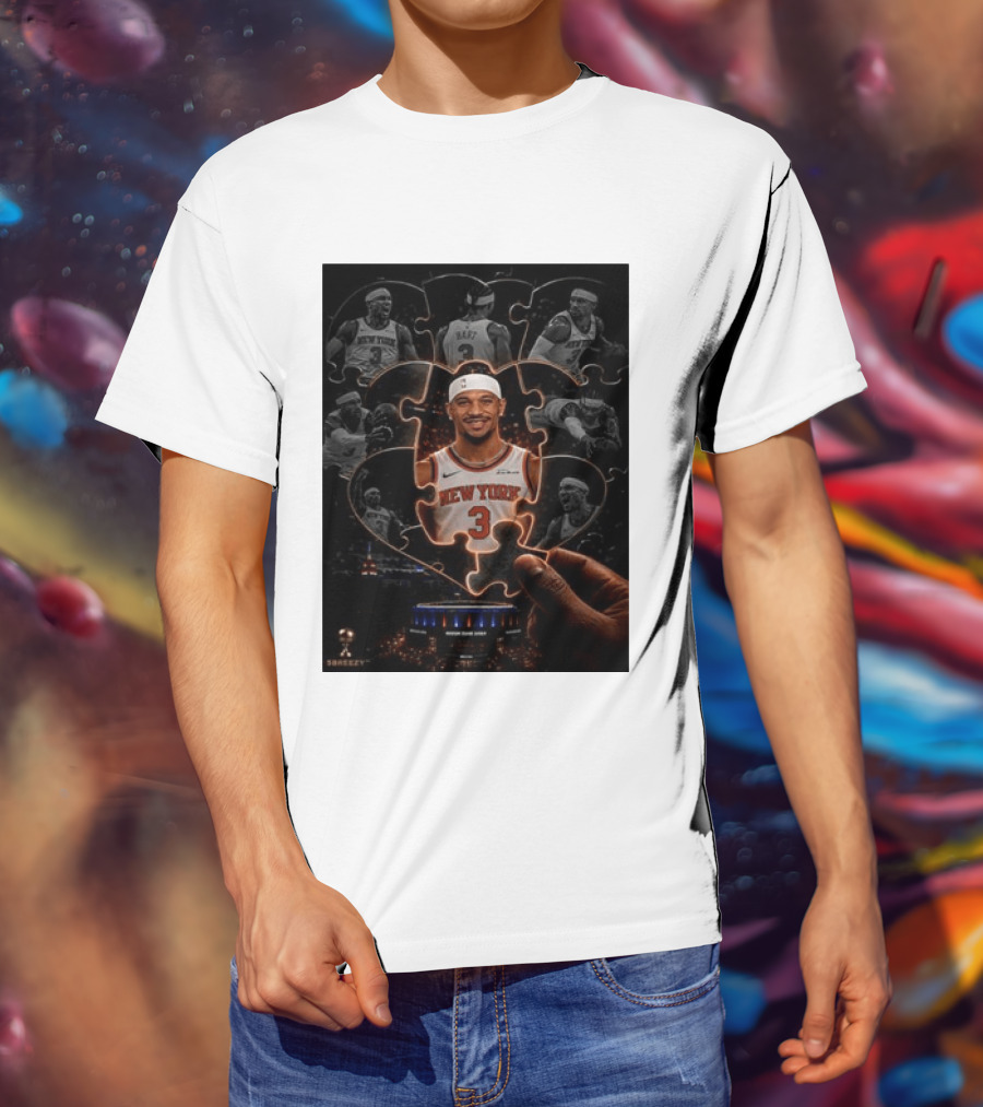 Josh Hart New York Knicks NBA Madison Square Garden Puzzle Image T-Shirt