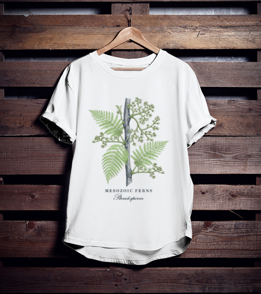 Mesozoic Ferns Pteridosperm Botanical Plant Science Nature T-Shirt
