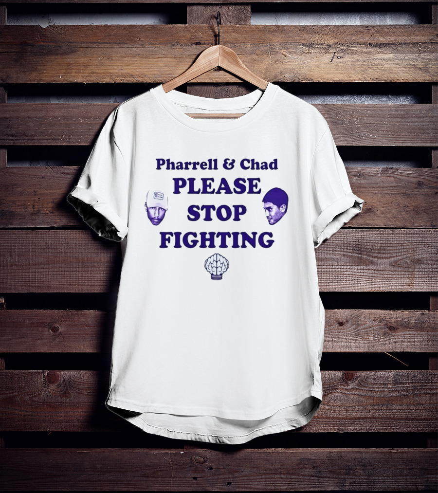 Pharrell & Chad Please Stop Fighting Brain T-Shirt
