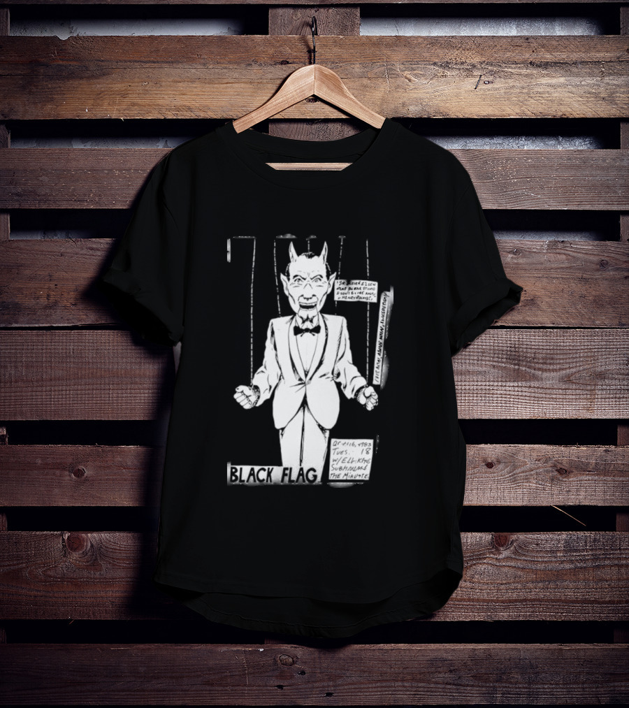 Raymond Pettibon Black Flag Devil Puppet T-Shirt