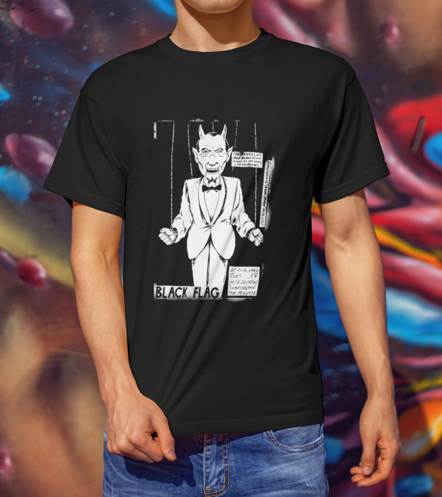 Raymond Pettibon Black Flag Devil Puppet T-Shirt