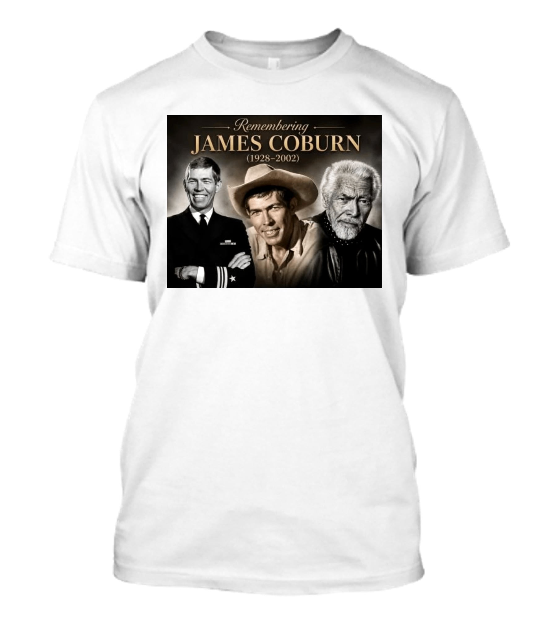 Remembering James Coburn 1928 2002 Classic Actor T-Shirt