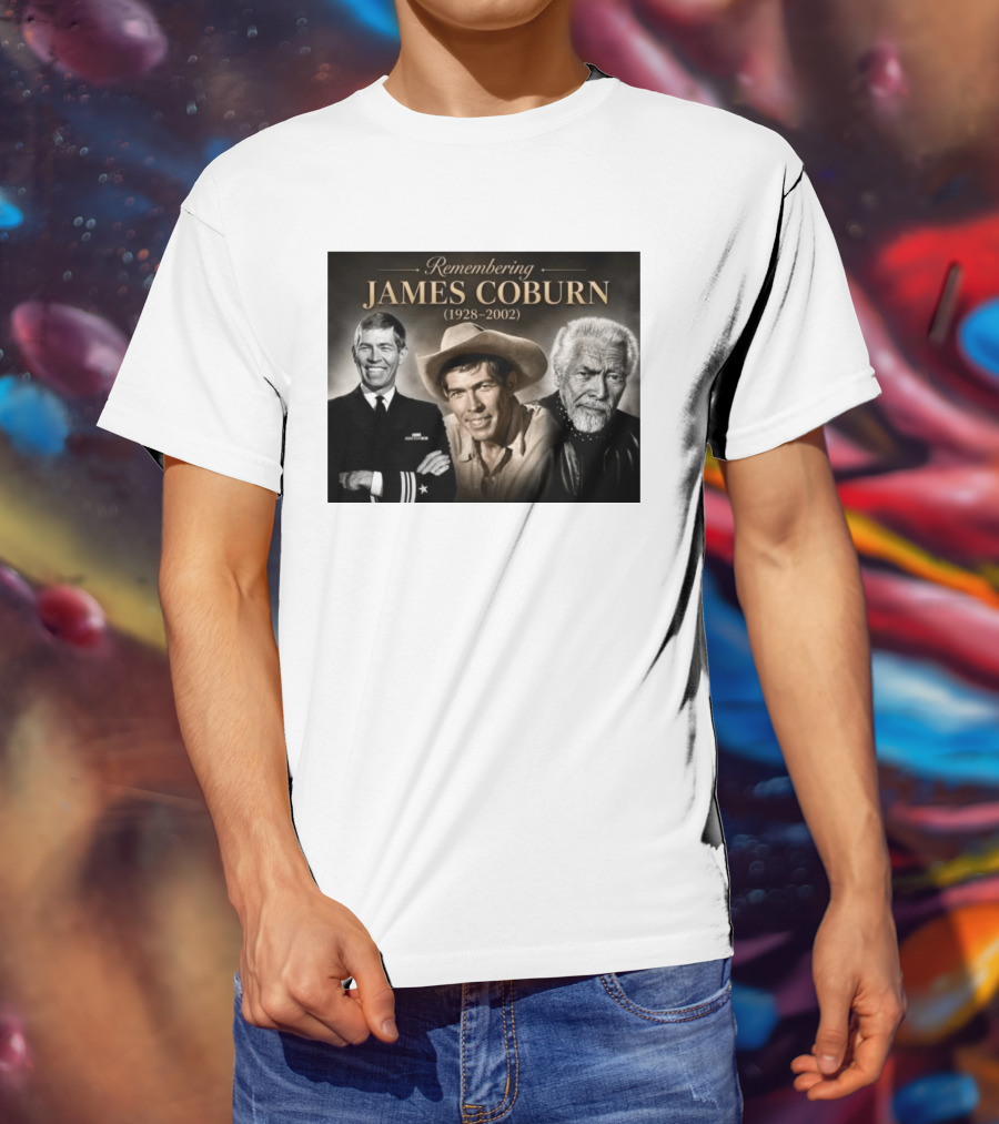 Remembering James Coburn 1928 2002 Classic Actor T-Shirt