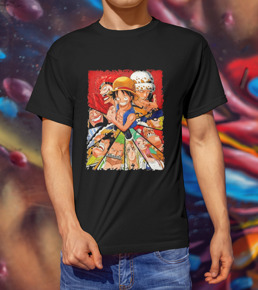 One Piece Luffy Kid Law Blackbeard Zoro Hawkins Drake Apoo Killer Bonney Ensemble T-Shirt