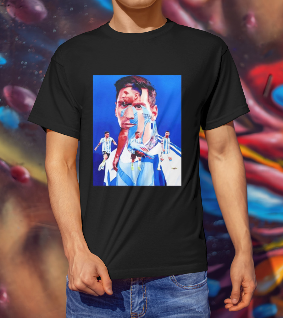 Messi Argentine Footballer Icon In Action T-Shirt