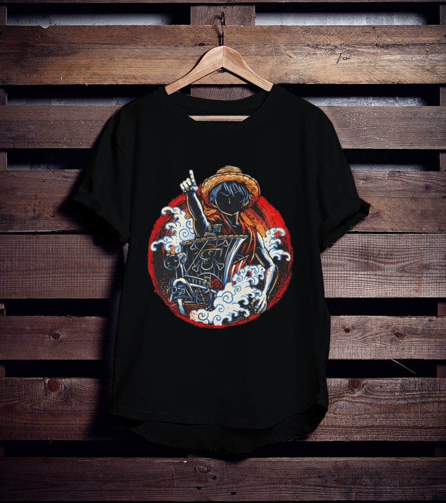 One Piece Monkey D Luffy And Going Merry Adventure Voyage T-Shirt
