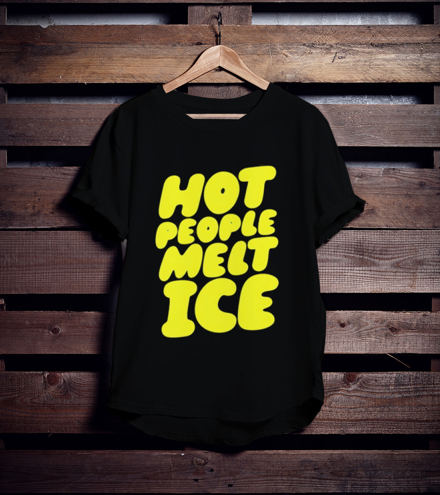 Hot People Melt Ice Bold Yellow T-Shirt