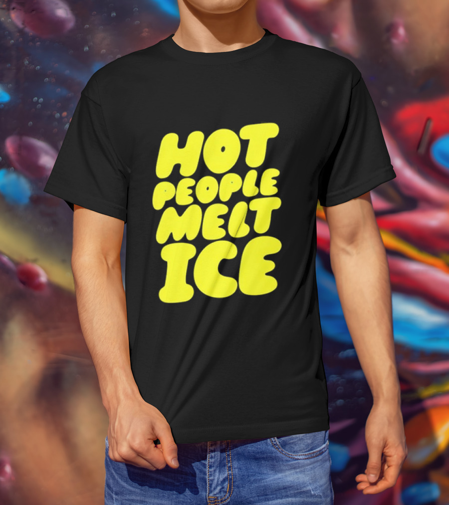 Hot People Melt Ice Bold Yellow T-Shirt