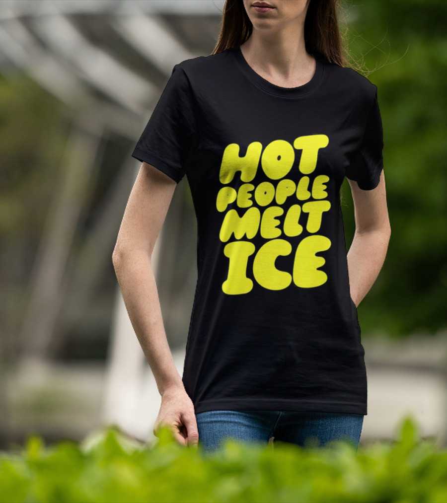 Hot People Melt Ice Bold Yellow T-Shirt