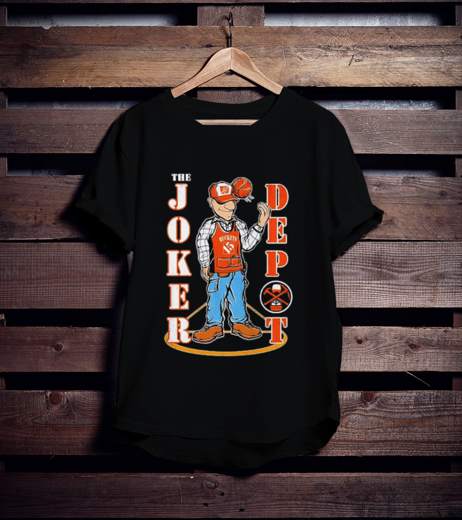 Nikola Jokic Denver Nuggets The Joker Depot Buckets 15 Basketball Player T-Shirt