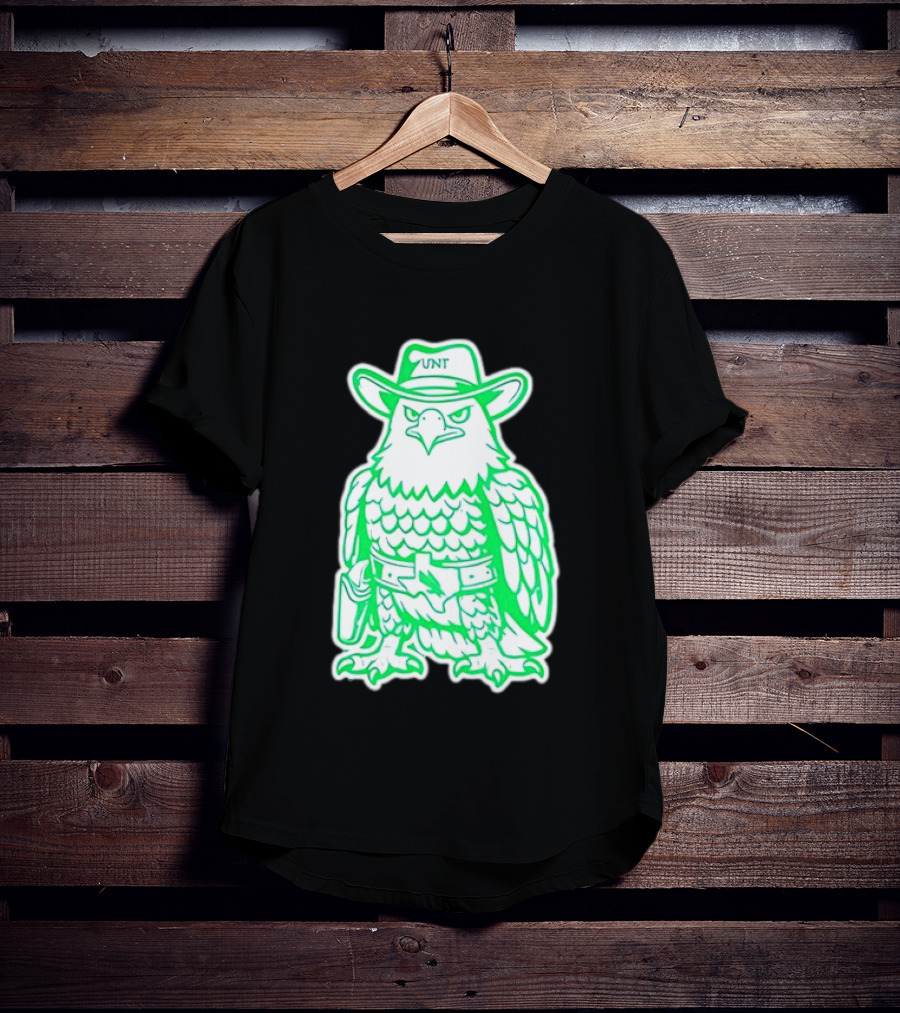 North Texas Mean Green Eagle UNT Cowboy Hat T-Shirt